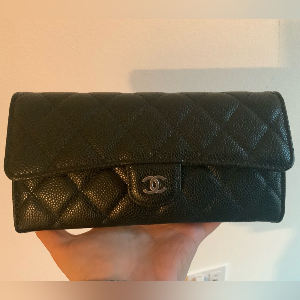 Chanel Black Quilted Leather Wristlet